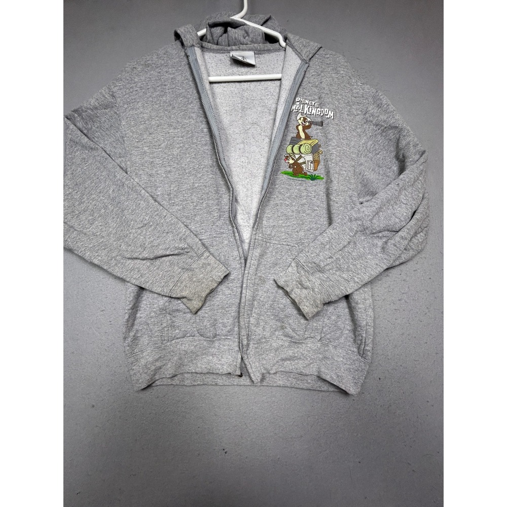 Disney Parks Animal Kingdom Hoodie Cotton Poly Gray Small Mens